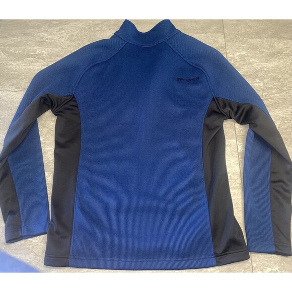 Spyder Men's Large Half Zip Sweater Gait Knit Pullover Jacket Heavy Weigt Ski - Picture 7 of 10